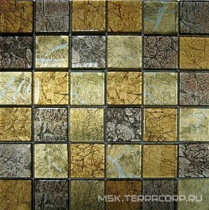 Мозаика Мозаика из стекла на сетке S10-079 |30x30 Спектр-М Микс стекло S10-079