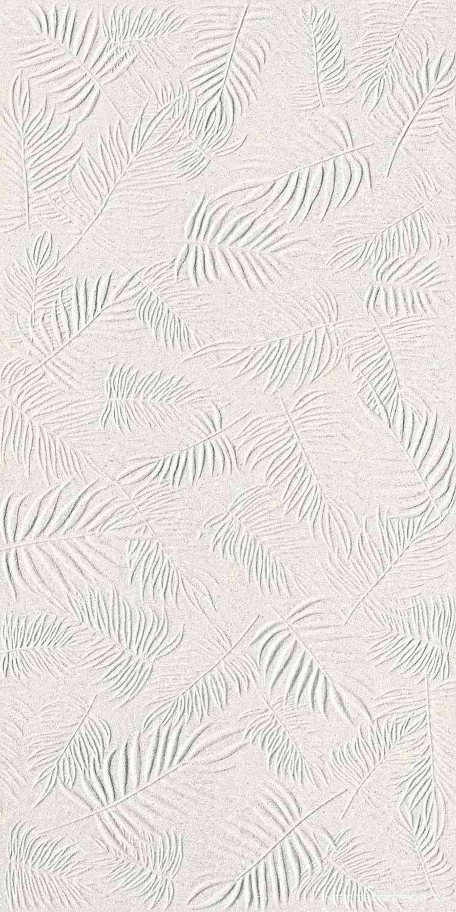 3D Wall Carve Leaf White 40x80 ZZ