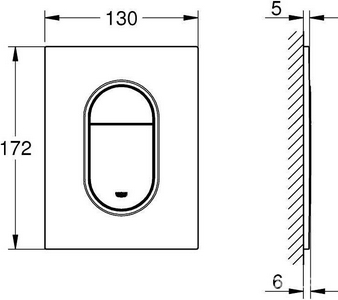 Кнопка смыва GROHE Arena Cosmopolitan, размер S, хром (37624000) Grohe Arena Cosmopolitan  37624000