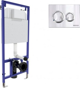 Инсталляция для подвесного унитаза, в комплекте с кнопкой O3, цв.хром KL Berges Novum 040263