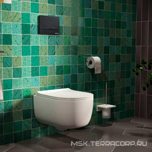 Клавиша для инсталляции, двухрежимная, цв. Soft Touch матовый черный ZZ Berges Novum 040055