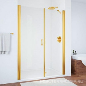 Дверь в нишу -8мм h200 114,5 09 01 схема 847,  фурнитура золото глянцевое стекло прозрачное, ZZ Vegas Glass EP-F-2 EP-F-2-8мм h200 114,5 09 01 схема 847