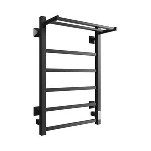 Полотенцесушитель электрический с полкой 80х50 см, скрытый монтаж, цв. черный матовый KL Двин Fj Plaza Neo 4657771770197