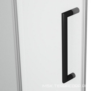 Душевая дверь в нишу Bravat , раздвижная, 120х200х59.7, стело прозрачное, профиль черный ZZ Bravat Blackline BD120.4101B