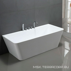 Ванна 1700х800хh600мм, пристенная, щелевой слив перелив, д/к цв.хром в компл., (акрил цв.белый), Vincea ZZ Vincea Ванны VBT-425-1700