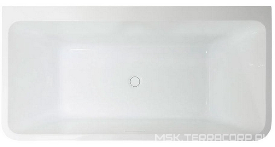 Ванна 1700х800хh600мм, пристенная, щелевой слив перелив, д/к цв.хром в компл., (акрил цв.белый), Vincea ZZ Vincea Ванны VBT-425-1700