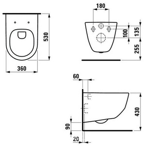 Комплект 6 в 1: унитаз подвесной, сиденье с микрол, инсталляция для подв.унитаза, крепёж, клавиша смыва цв.хром, , Laufen Pack Pro ZZ Tece TECEbase 8.6996.6.940.041.2 (8.2096.6.000.000.1+8.9896.6+9400412)