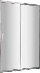 Дверь раздвижная двухсекционная 103-108* h200 см, профиль хром глянец, стекло прозрачное, ZZ Vegas Glass ZP NOVO ZP TUR NOVO 105 08 01