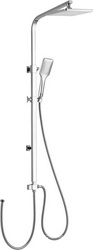 Душевой гарнитур (ручной/верхний душ, шланг, гибкая подводка к смесителю) хром XX