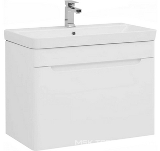 Тумба подвесная  80 цв.белый глянец без раковины Sanovit 80 XX Aquanet София 199869