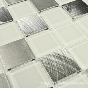 Мозаика Titan Silver (30x30x4) 31,8x31,8 Bonaparte Мозаика стеклянная n156360