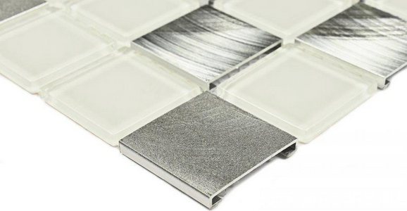 Мозаика Titan Silver (30x30x4) 31,8x31,8 Bonaparte Мозаика стеклянная n156360