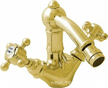 Смеситель для биде на 1 отв. с д/к, (цв.гальван.золото, ручки Half Dome), Nicolazzi ZZ Nicolazzi Tradizionale 1434 GB 70