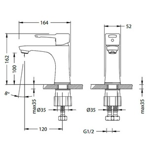 Смеситель Evitta для раковины, цвет хром Lemark evitta LM0506C