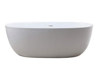 Ванна1600х800х580 мм, акрил, отдельностоящая, слив-перелив цв.хром в комплекте, цвет белый Vincea ZZ Vincea Ванны VBT-206