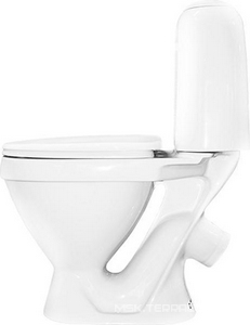 Унитаз-компакт "", косой выход, арматура 1-режим. "Уклад", сиденье полипропилен, крепление в комплекте Sanita Виктория WC.CC/Victoria/1-P/WHT.G/S1 (VICSACC01090111)
