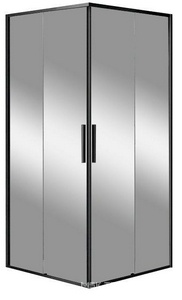 Душевой уголок 900х900хh1950мм, квадрат, (стекло прозрачное 6мм Easy Clean, фурн.цв.черный матовый),  ZZ Vincea Slim-N VSS-4SN900CLB