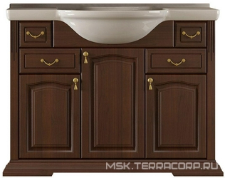 Тумба напольная Риспекто 95, 970*510*920мм, цвет орех(нагал), БЕЗ раковины Дрея 95 XX