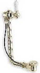 Слив-перелив полуавтомат, для свободностоящей ванны, (корпус, ручка, пробка слива металл цв.светлое золото), БЕЗ сифона арт.SFD1040S, D&D ZZ Devon & Devon Универсал SFD74