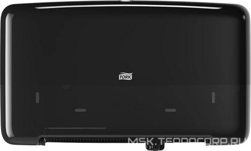 Диспенсер туалетной бумаги Tork , вместимость 2 рулона, 4.6x43.2x25.6 см, цв.черный ZZ Tork Elevation 555508 / к.т.241026