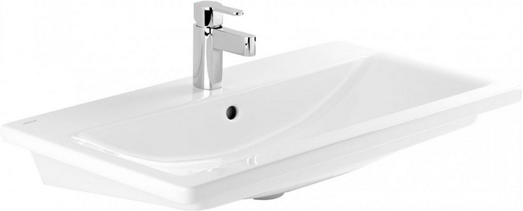 Раковина прямоугольная 83х47см, с отв.д/смесителя, для установки на тумбу,  ZZ Sanindusa Look 134360004
