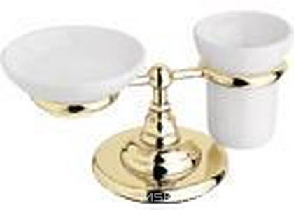 Держатель мыльницы и стакана, настольный, БЕЗ мыльницы и стакана, (цв.гальван.золото),  ZZ Nicolazzi Classica 1494 GB