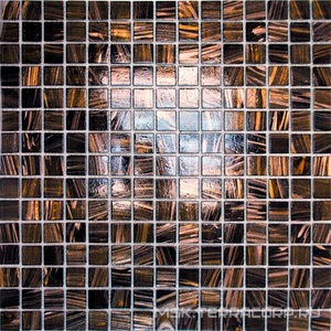 Мозаика Мастера Керамики Glass Мозаика HK-18 (чип 2x2мм) шоколадное золото ZZ|32.7x32.7