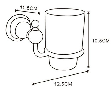 Стакан керамический  ELVIA подвесной, цв.золото , ZZ Azario Универсал AZ91106Q
