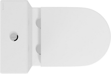 Унитаз-компакт напольный, безободковый, смыв Tornado, с бачком, 610х360мм, сиденье с микролифтом, крепеж в компл, (цв.белый глянц.),  ZZ Aqueduto Ovo Plus AQDSOVOT9210