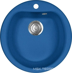 Мойка кухонная AquaGranitEx M-07 синяя| 49x49x20