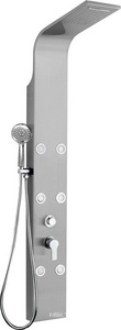 Душевая панель ( верх.душ, 6 г/м форсунок,  ручн.душ, смесит.), хром матовый ZZ Aquanet galaxy 209998