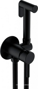 Смеситель совмещённый с гигиеническим душем, (готовый комплект: лейка, шланг металлизированный 120см., скрытая часть), (цв.чёрный матовый), Cezares ZZ Cezares Articoli Vari CZR-SET-DA1-ID2-FMM120-NOP