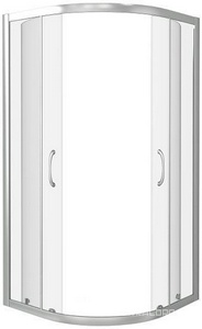 Душевое ограждение "Latte" R-90, полукруглое 90*90, стекло прозрач., БЕЗ поддона, профиль хром ZZ Good Door LATTE ЛА00002