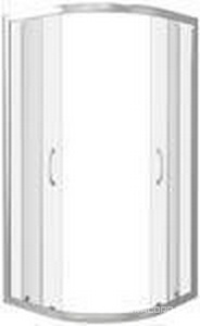 Душевое ограждение "Latte" R-90, полукруглое 90*90, стекло прозрач., БЕЗ поддона, профиль хром ZZ Good Door LATTE ЛА00002