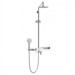 Смеситель для ванны с верхней душевой лейкой, тропический дождь, 3-функ.лейка, поворотный излив, хром, ZZ
