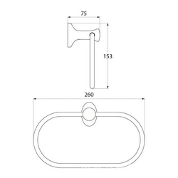 Полотенцедержатель-кольцо, хром  ZZ Iddis Leaf LEASB00I51