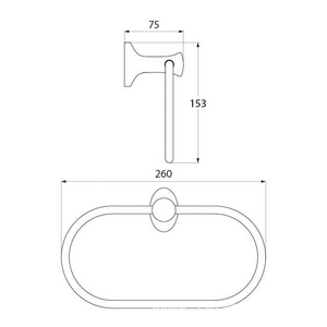 Полотенцедержатель-кольцо, хром  ZZ Iddis Leaf LEASB00I51