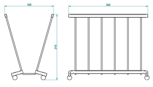 Газетница напольная (цв. латунь (Luxbrass))  ZZ THG Versailles G14-D03-04600