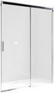 Односекц. раздв. дверь с неподв.сегмен, в нишу 1360-1400хh1900мм, крепл.справа, вход слева,(проф.мат.серебро,стекло проз.Anti-Pl.6мм),Huppe Aura eleg Huppe Huppe Design Pure 401506 087 322