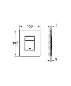Кнопка смыва Grohe Skate Cosmopolitan 38732SH0 белая, ZZ Grohe Grohedal 38732SH0