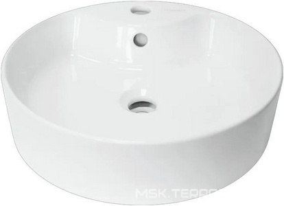 Раковина-чаша накладная  43х43х12, с отверстием прод смеситель, белая Sanita Luxe Best Shelf WB.CT/Best/43-C.Shelf/WHT.G/S1 / BST43SLWB01SH