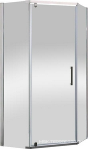Душевой уголок 1000х1000хh1950мм, 5-ти угольный, распашная дверь правая/левая, с 2 неподвижн. сегмент, (стекло прозр.6мм, фурнит. цв.хром),  ZZ Vincea Stresa VSP-1S100CL