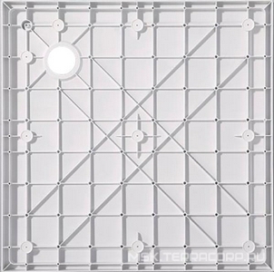 Поддон душевой 900x900x150мм,SMC, квадратный, отв. слива 90мм, (сифон крышка цв.хром, ножки в компл.), акрил цв.белый, Cezares ZZ Cezares Универсал TRAY-SMC-A-90-550-150-W
