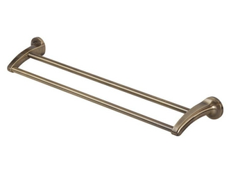 Полотенцедержатель двойной 60 см., бронза ZZ