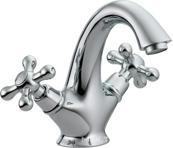 Смеситель для раковины с д/к (цв.хром/золото)  ZZ 3M Romantica 3614 CD VE