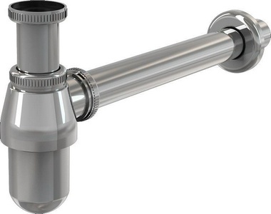 Сифон для умывальника D=32, для донного клапана, хром AlcaPlast Универсал A431