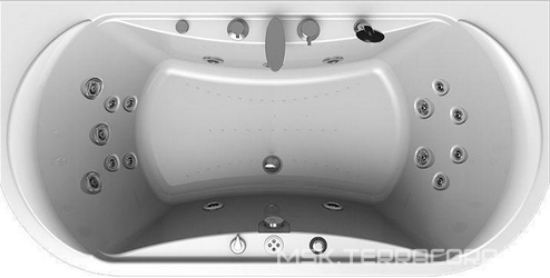 Акриловая ванна Radomir Титан-Лонг Спортивный Chrome 200x100 с пультом| 200x100x50