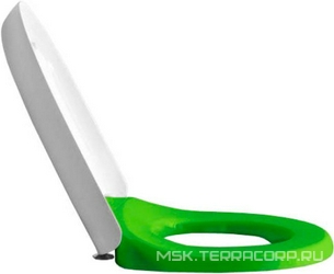 Сиденье с крышкой для унитаза, (цв.белый/зеленый), Flora Kids ZZ Laufen Flora kids 8.9103.0.072.000.1