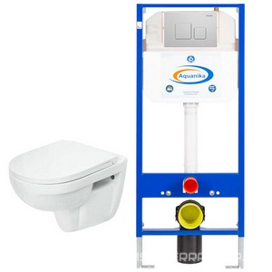 АКЦИЯ  СЕТ: Инсталляция + квадрат. клавиша хром + подвесной унитаз Best Luxe с микролифтом ZZ Sanita Luxe Универсал 10.702.450.00.00 + 01.02.2009 + BSTSLWH0104