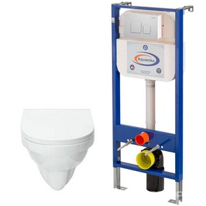 АКЦИЯ  СЕТ: Инсталляция + квадрат. клавиша хром + подвесной унитаз Best Luxe с микролифтом ZZ Sanita Luxe Универсал 10.702.450.00.00 + 01.02.2009 + BSTSLWH0104